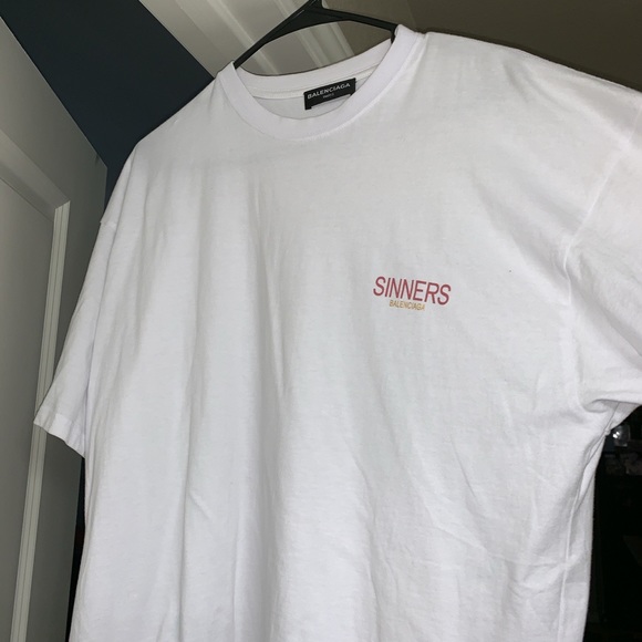 balenciaga sinners t shirt white